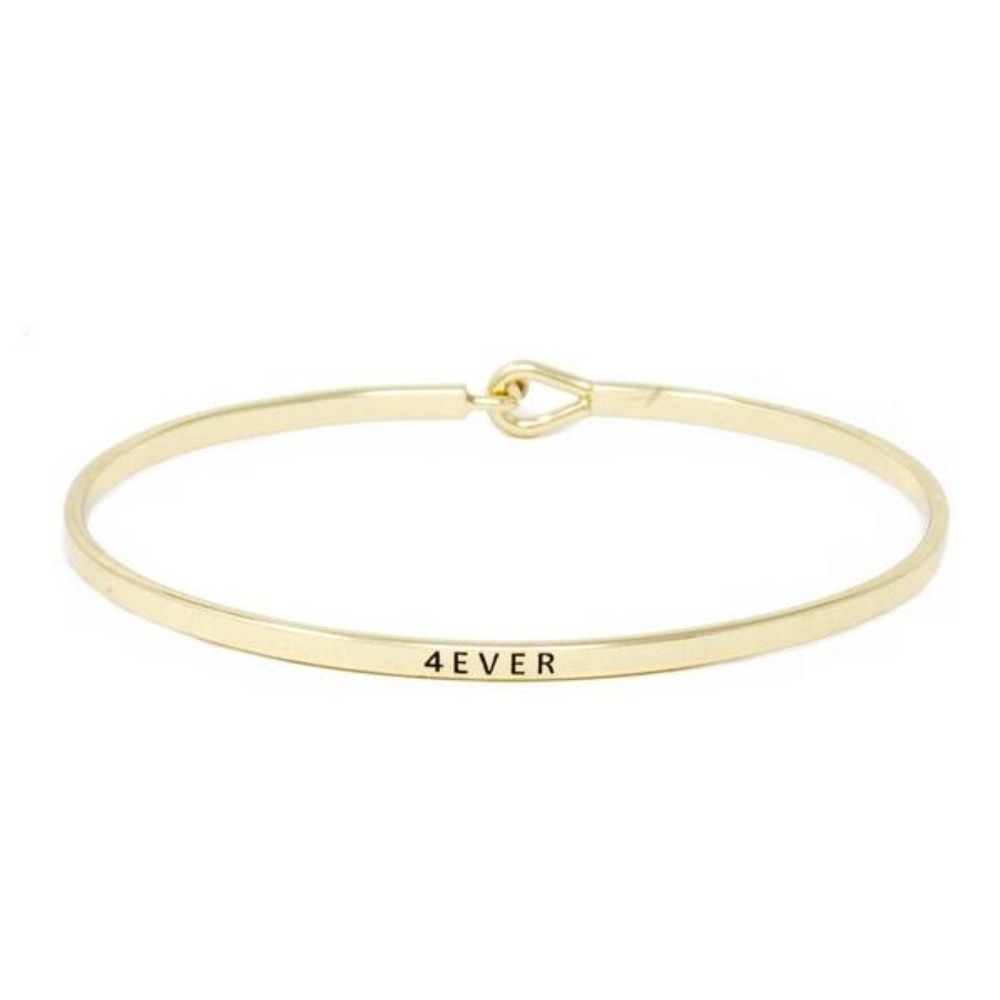 4EVER MESSAGE BRACELET  GOLD